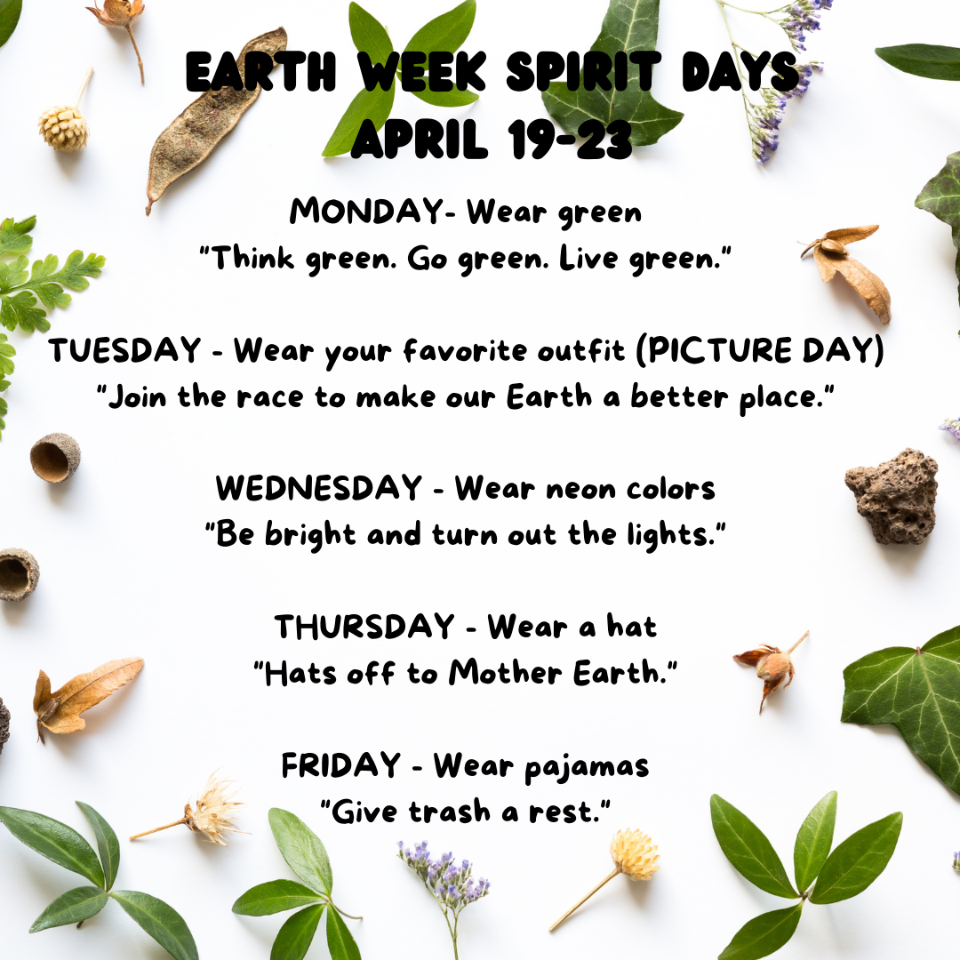 Earth week dress up days